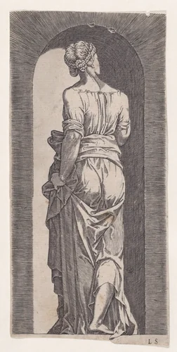 Sibyl by Lambert Suavius, print, 1530-1576