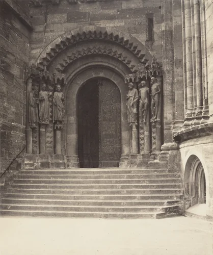 Left Side of East Porch, Cathedral of Bamberg by Léon Gérard, photograph, 1857