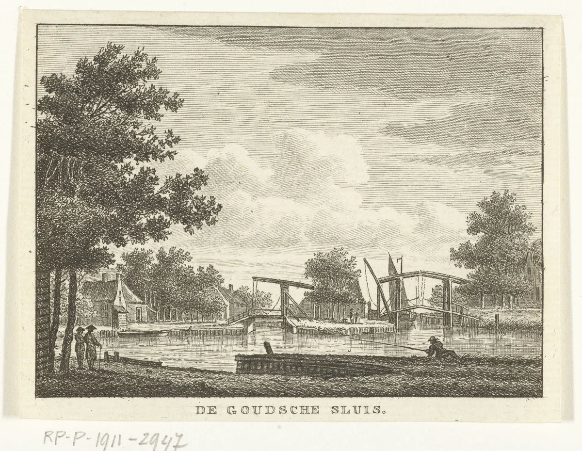 Gezicht op de Gouwsluis by Carel Frederik Bendorp, print, 1786-1792