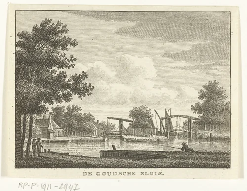 Gezicht op de Gouwsluis by Carel Frederik Bendorp, print, 1786-1792