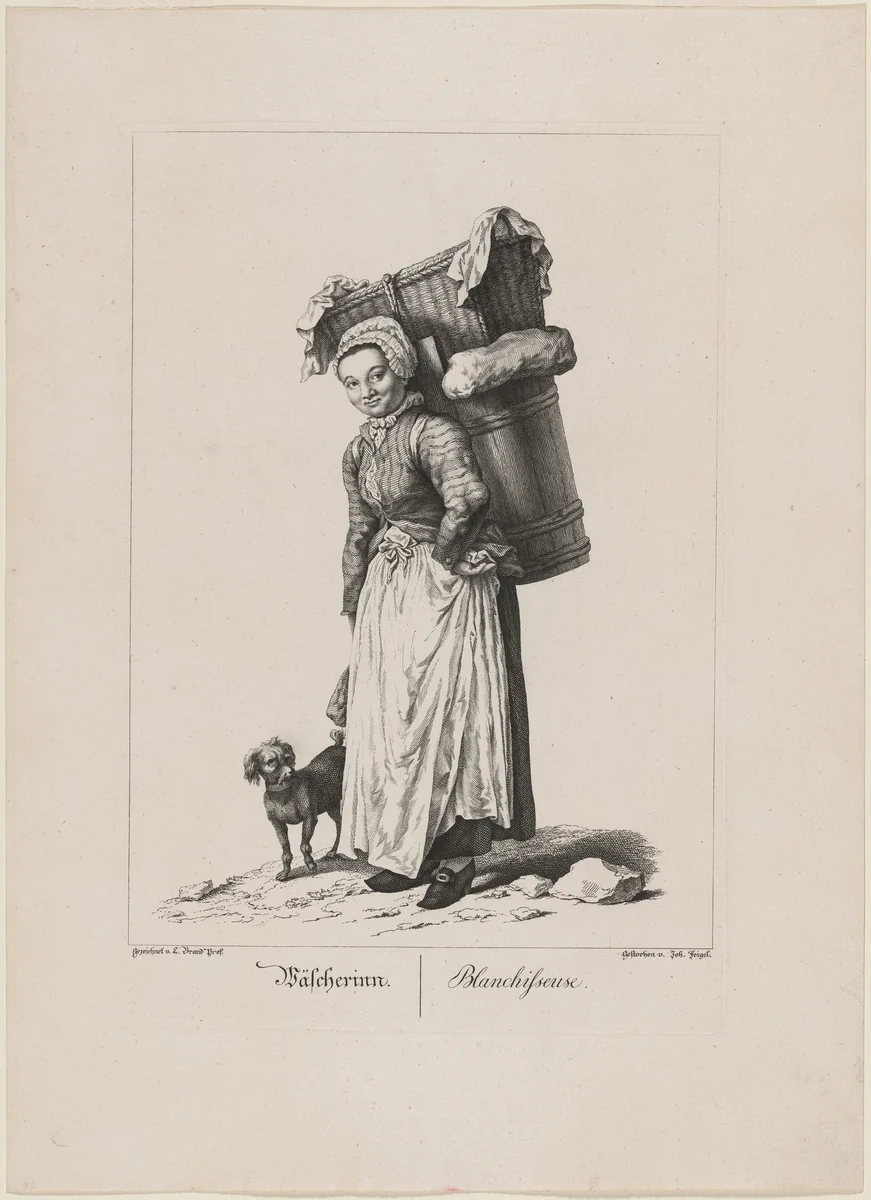 Wäscherinn (Laundress) by Johann Feigel
Johann Christian Brand, print, 1775