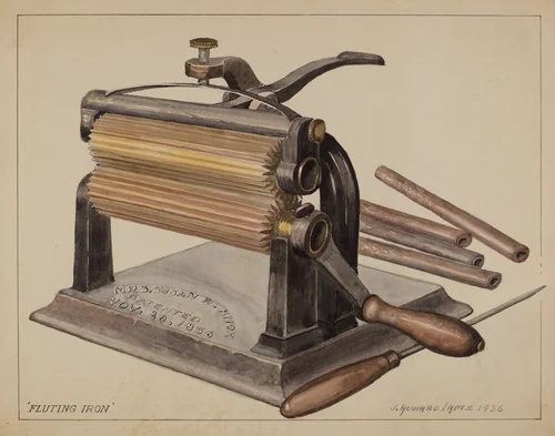 Fluting Iron by J. Howard Iams, index of american design, 1936