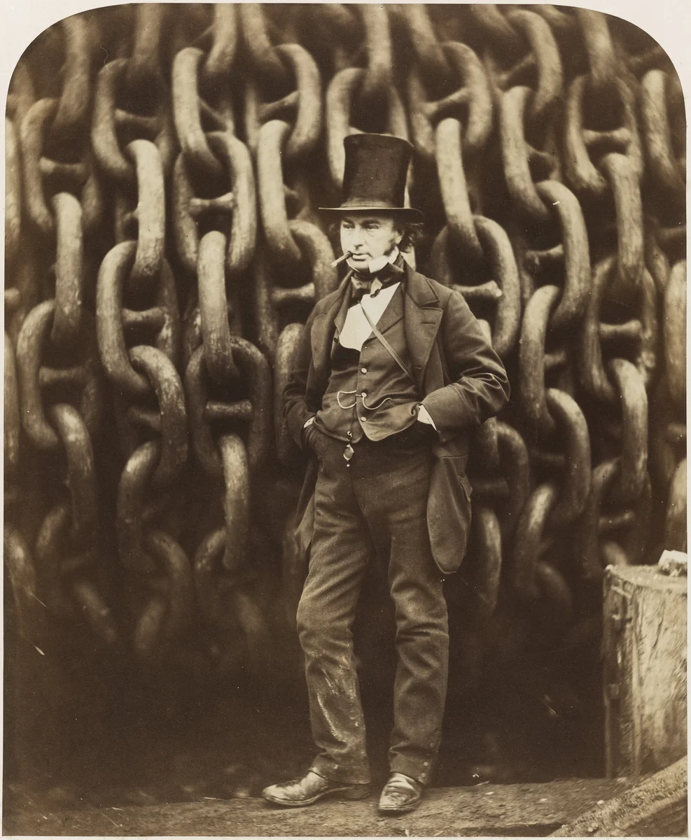 Isambard Kingdom Brunel and the Launching Chains of the Great Eastern by Robert Howlett, photograph, 1857