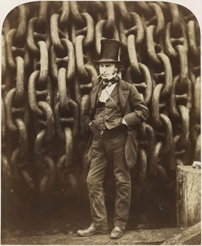 Isambard Kingdom Brunel and the Launching Chains of the Great Eastern by Robert Howlett, photograph, 1857