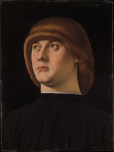 Portrait of a Young Man by Jacometto Veneziano, painting, 1480-1489