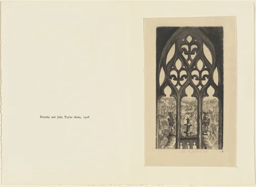 From the Tower, Bayeux by John Taylor Arms, print, 1928