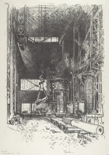 The New Gun-Pit by Joseph Pennell, print, 1916