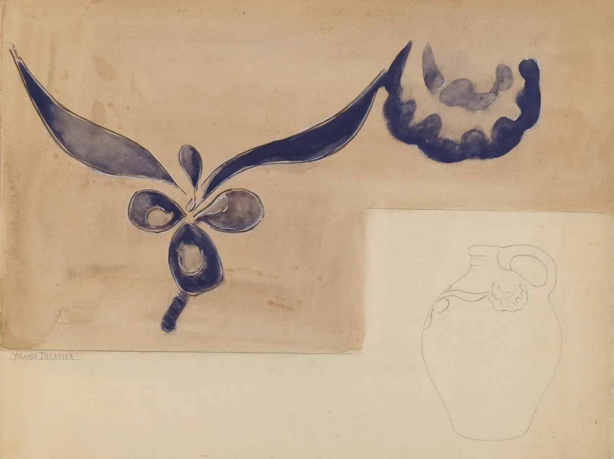 Jug by Yolande Delasser, index of american design, 1937