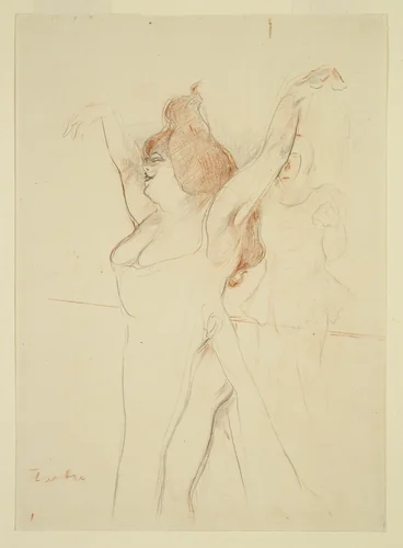 Mademoiselle Cocyle as Helen of Troy in La Belle Helene by Henri de Toulouse-Lautrec, drawing, 1900