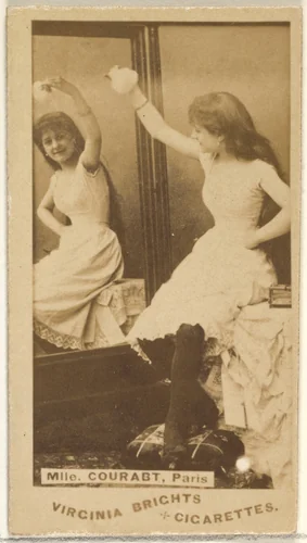 Mlle. Courabt, Paris, from the Actors and Actresses series (N45, Type 1) for Virginia Brights Cigarettes by Allen & Ginter, photograph, 1885-1891