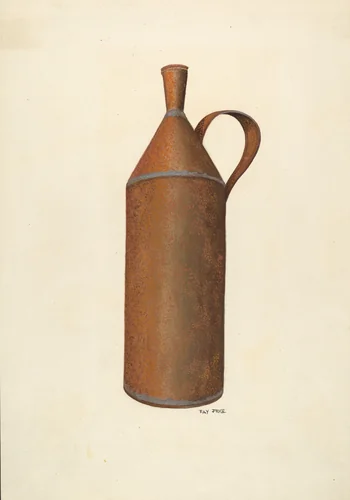 Tin Bottle by Ray Price, index of american design, 1940