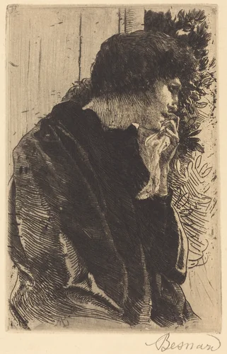 Sadness (Tristesse) by Albert Besnard, print, 1887
