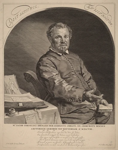 Jacob Cornelius by Frederik Hendrik van den Hove; Cornelis Visscher, print, 1628-1698