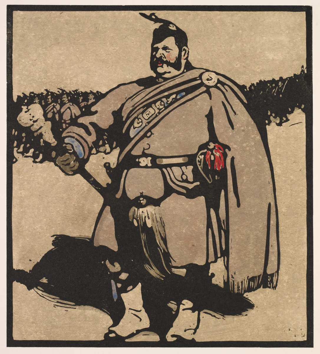 London Types: Drum-Major by William Nicholson, print, 1898