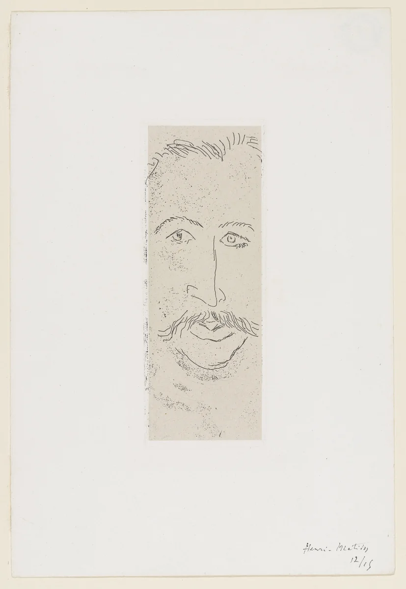 Portrait of Walter Pach (Portrait de Walter Pach) by Henri Matisse, print, 1914