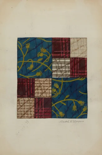 Quilt by Ralph N. Morgan, index of american design, 1935-1942