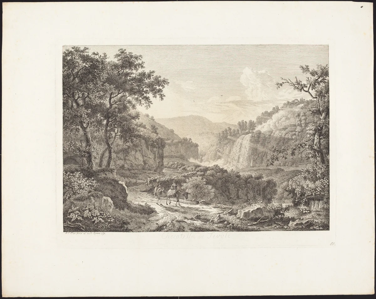 Cascatella di Tivoli, seconda veduta by Albert Christoph Dies, portfolio, 1755-1822
