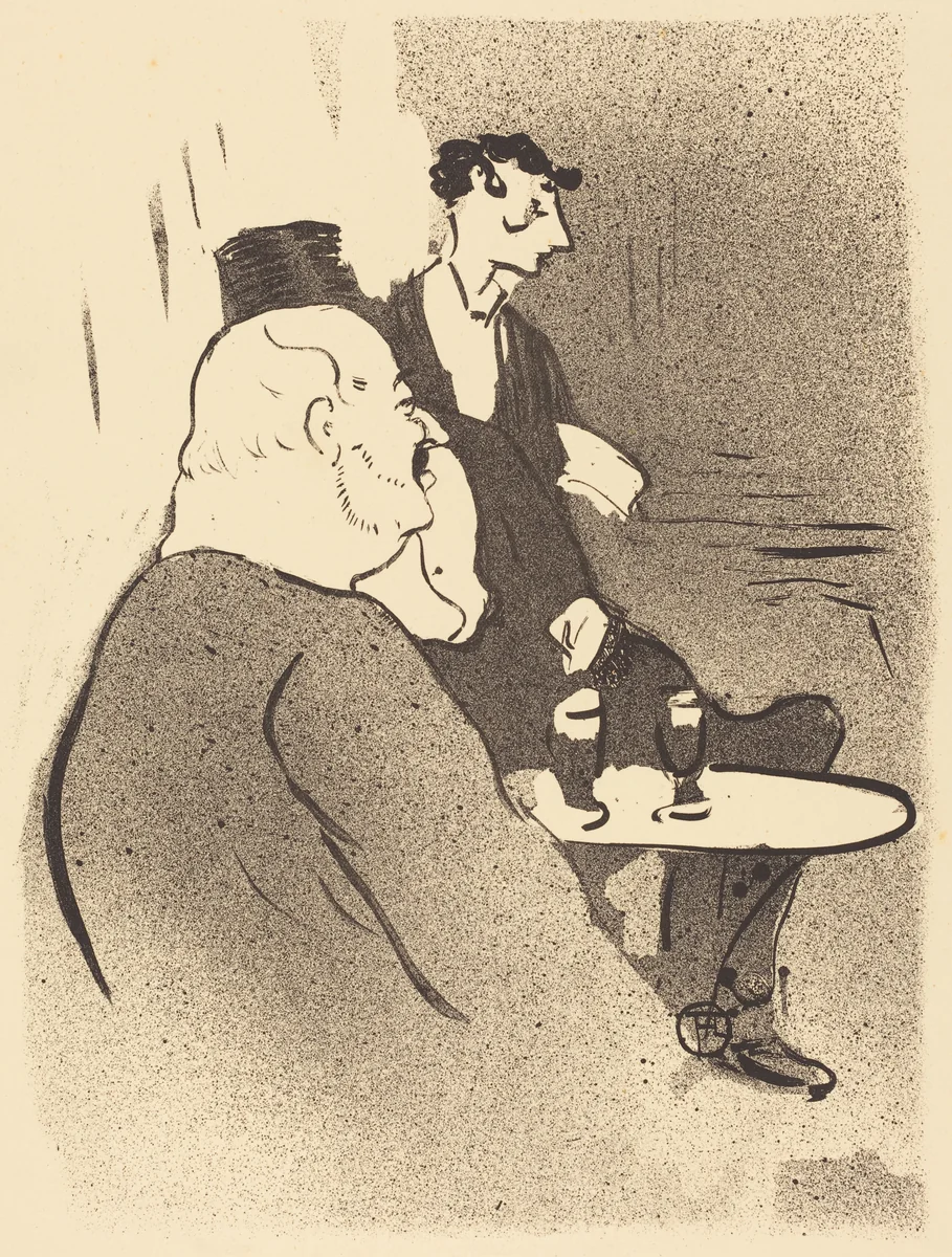 Ducarre at the Ambassadeurs (Ducarre aux ambassadeurs) by Henri de Toulouse-Lautrec, print, 1893