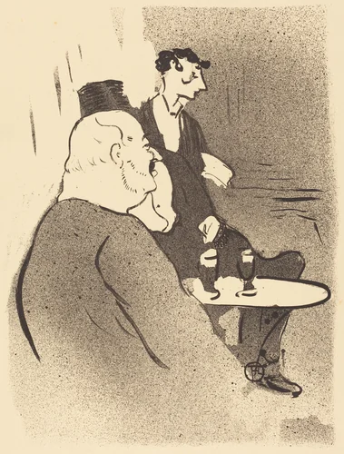 Ducarre at the Ambassadeurs (Ducarre aux ambassadeurs) by Henri de Toulouse-Lautrec, print, 1893