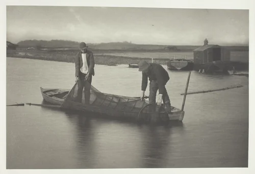 Taking up the Eel-Net by Peter Henry Emerson, photograph, 1886