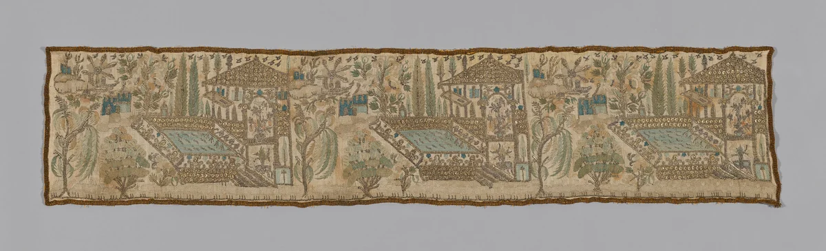 Fragment (Border from wide Towel) by Turkey, textile, 1775-1900