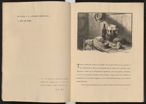 Headpiece (page 1) from Mazas by Maximilien Luce, illustrated book, 1894