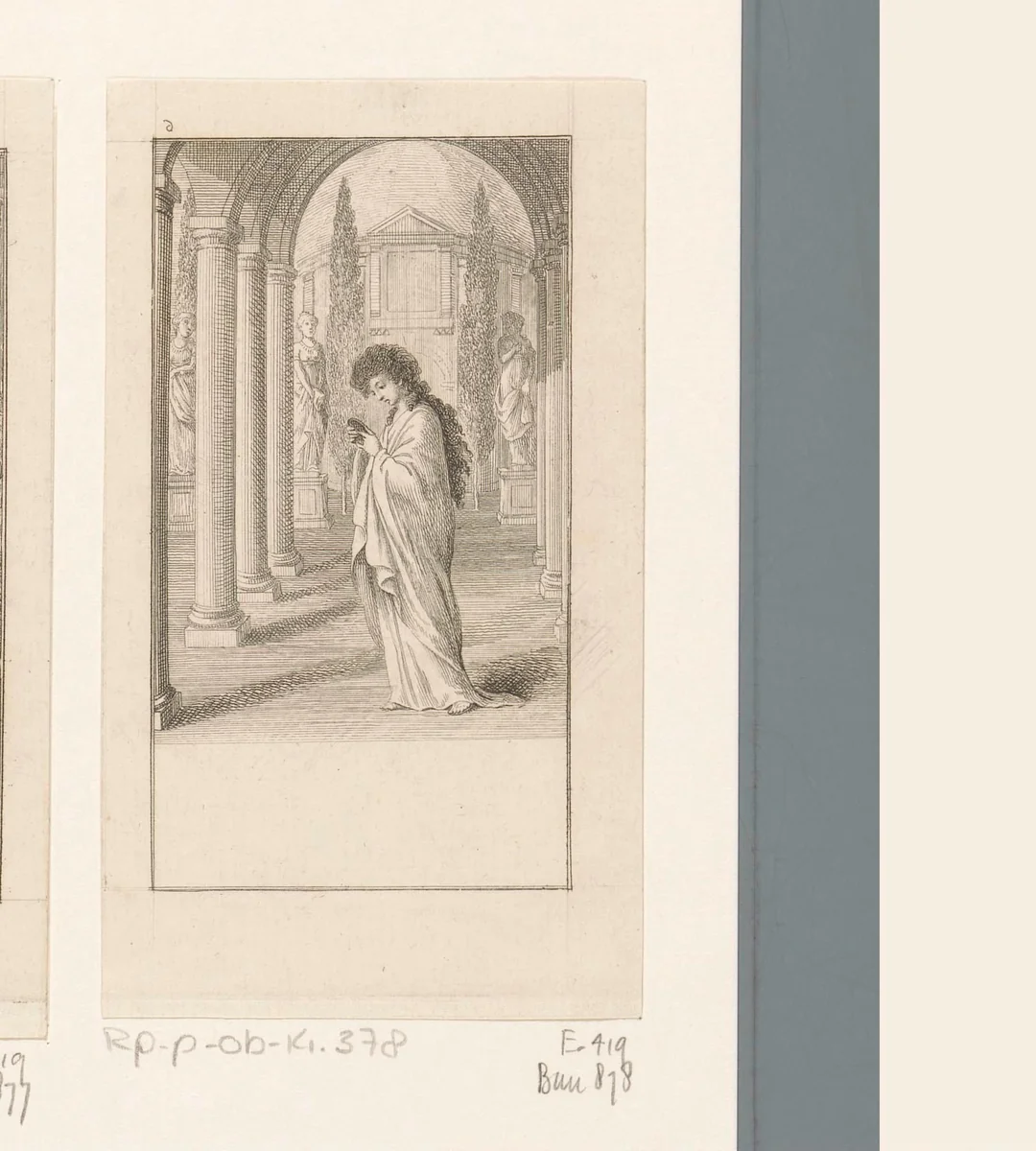 Lanassa in de tempelgang by Daniel Nikolaus Chodowiecki, print, 1782