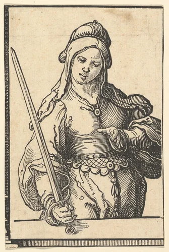 European Sibyl, from the series of Sibyls by Lucas van Leyden, print, 1525-1535