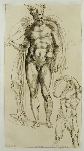 Mercury by Anne Claude Philippe de Tubières, print, 1490-1564