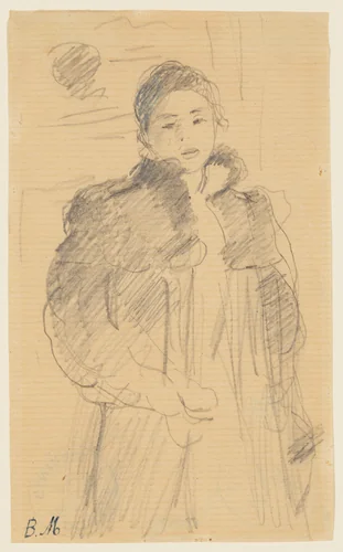 Study for "Young Girl in a Green Coat" by Berthe Morisot, drawing, 1894