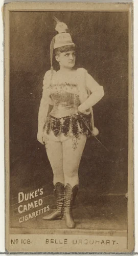 Card Number 108, Belle Urquhart, from the Actors and Actresses series (N145-4) issued by Duke Sons & Co. to promote Cameo Cigarettes by W. Duke, Sons & Co., photograph, 1880-1889