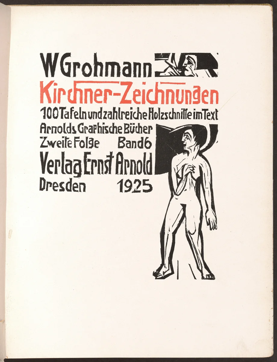 Title page from Kirchner Zeichnungen (Kirchner Drawings) by Ernst Ludwig Kirchner, volume, 1925