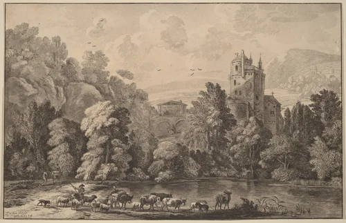 Valley with an Aged Castle by Cornelis Ploos van Amstel
Cornelis Brouwer
Jan van der Meer II, print, 1784-1786