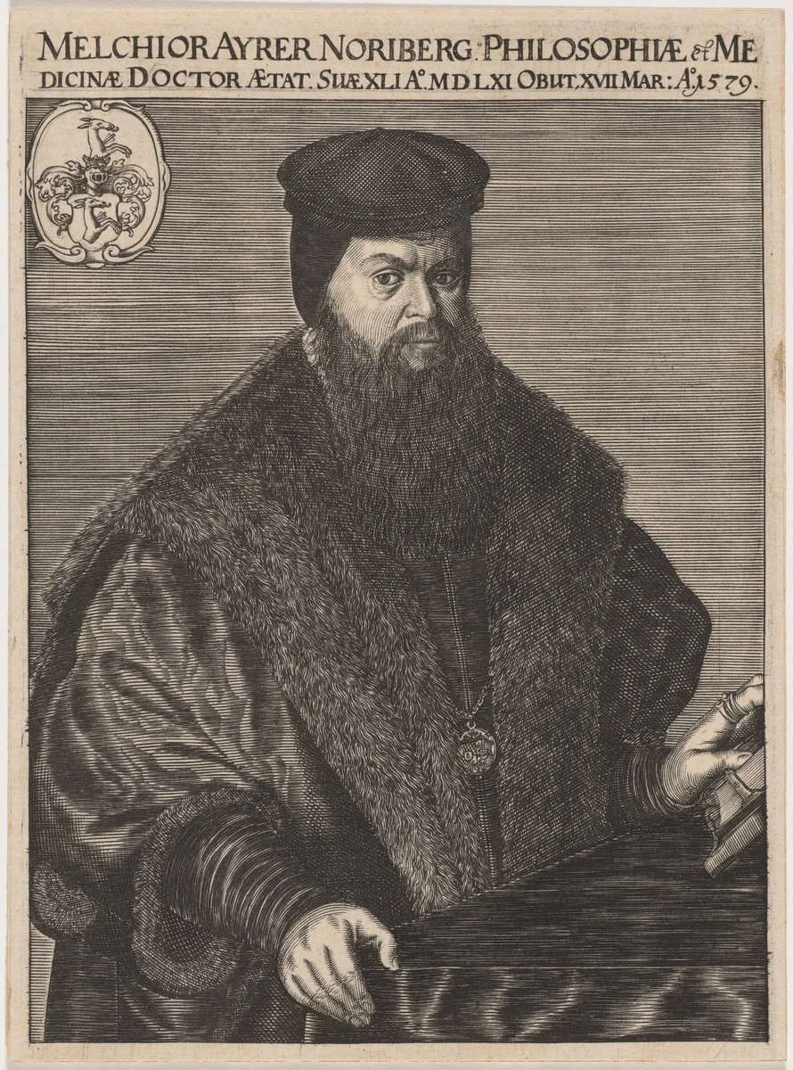 Melchior Ayrer, Philosopher and Doctor by Unknown 19th Century, print, 1800-1899
