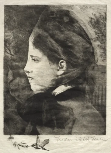 Head of a Woman by Frederick Warren Freer, print, 1880-1900
