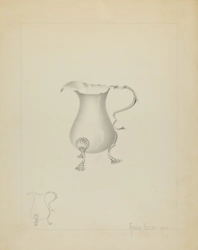 Silver Creamer by Amelia Tuccio, index of american design, 1937