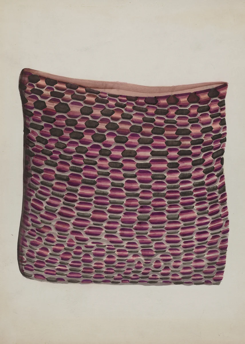 Pillow by Natalie Simon, index of american design, 1936