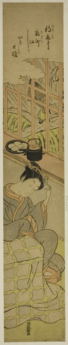 Waiting for Her Lover by Isoda Koryusai, print, 1765-1776