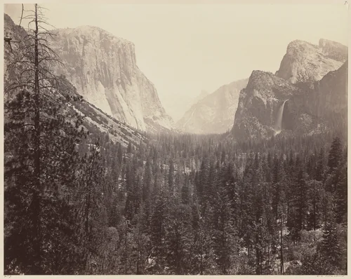 The Yosemite Valley from the Mariposa Trail by Carleton E. Watkins, photograph, 1865-1866
