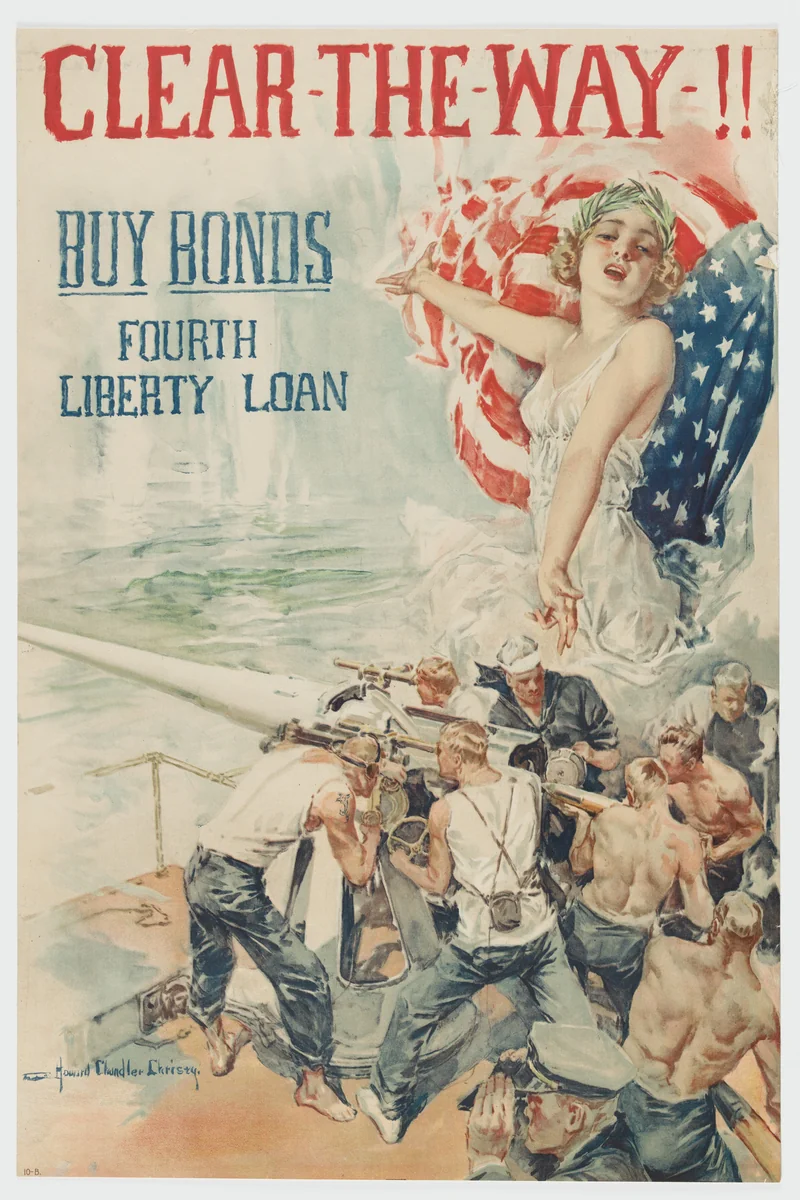 Clear the Way!! by Howard Chandler Christy, design, 1918