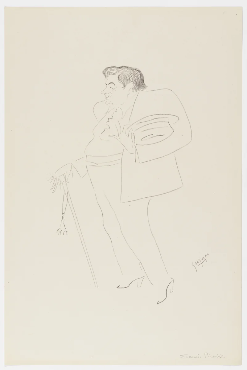 Francis Picabia from Caricatures by Georges de Zayas: Eight Very Modern Painters, Two Sculptors and a Musician (Caricatures par Georges de Zayas: Huit peintres, deux sculpteurs et un musicien très modernes) by Georges de Zayas, print, 1919