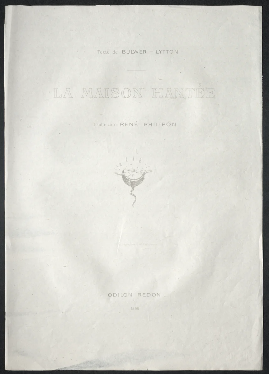 Title Plate by Odilon Redon, print, 1896