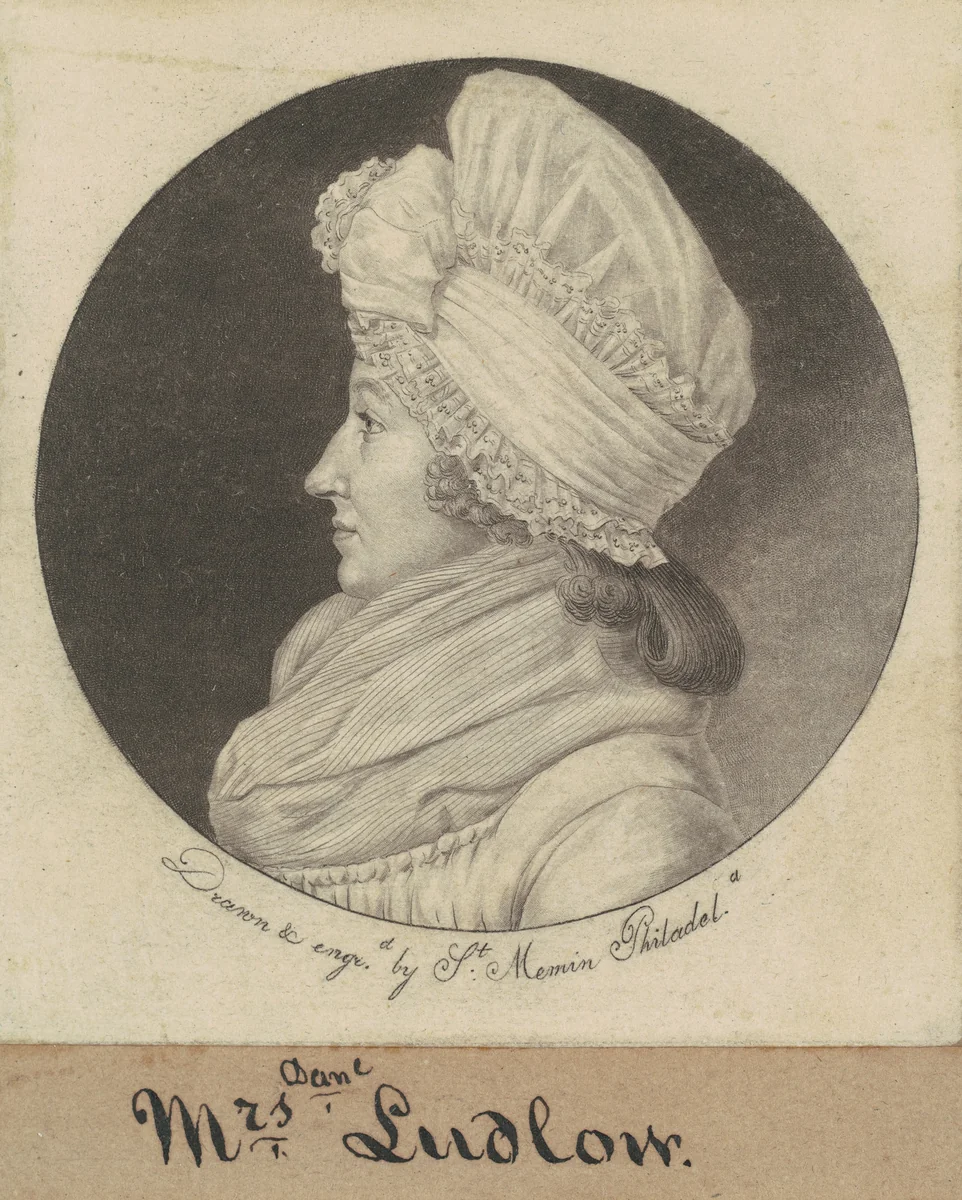 Arabella Duncan Ludlow by Charles B. J. Févret de Saint-Mémin, print, 1798