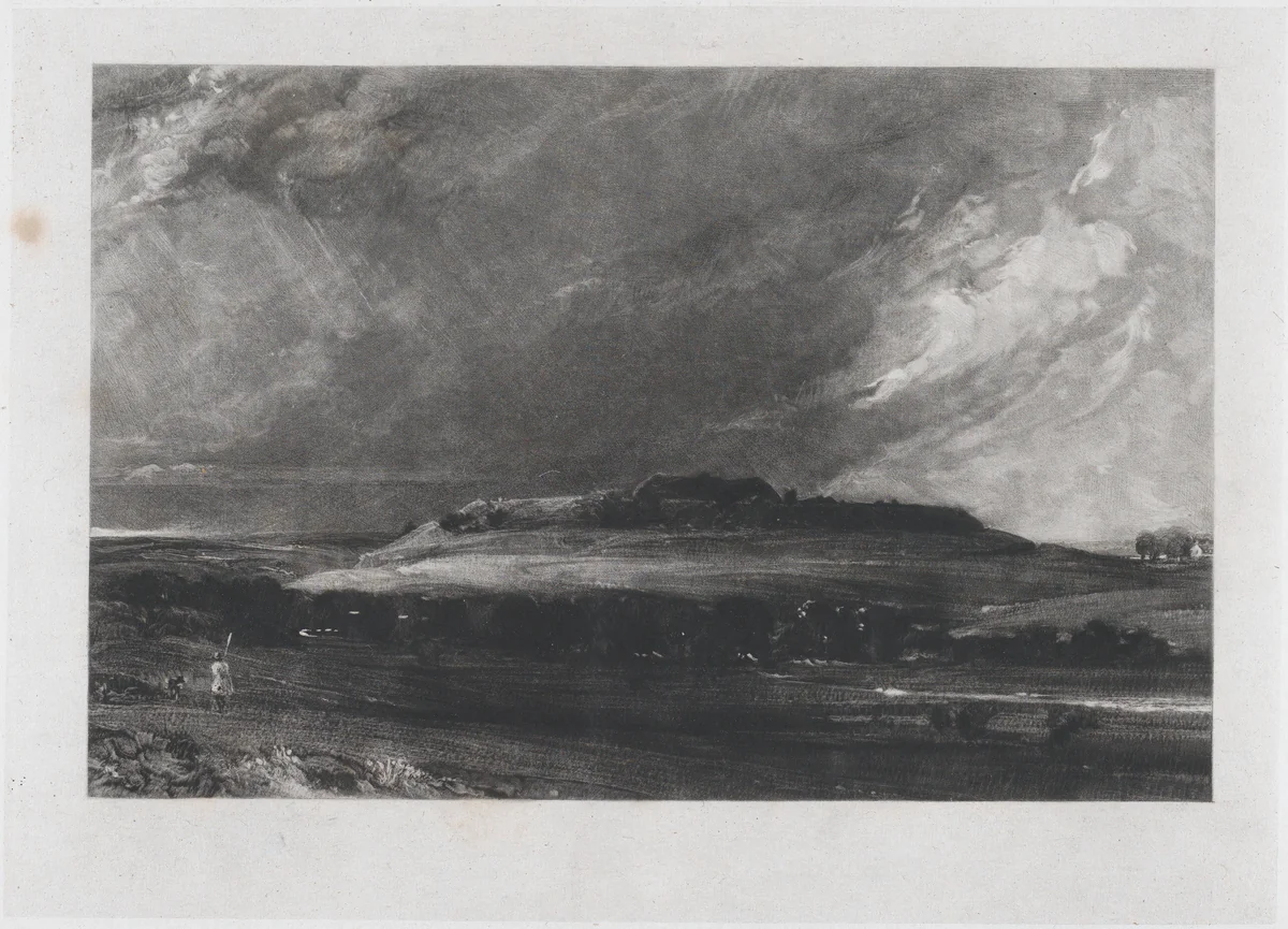 Old Sarum by David Lucas, print, 1830