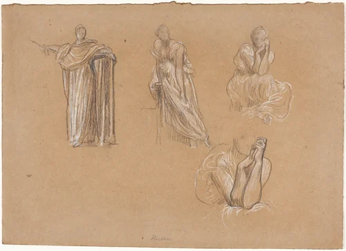 Figure Studies by Frederic Leighton, drawing, 1830-1896