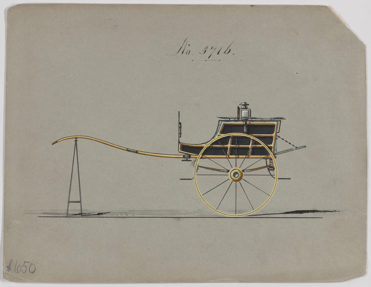 Cart #3716 by Brewster & Co., drawing, 1881