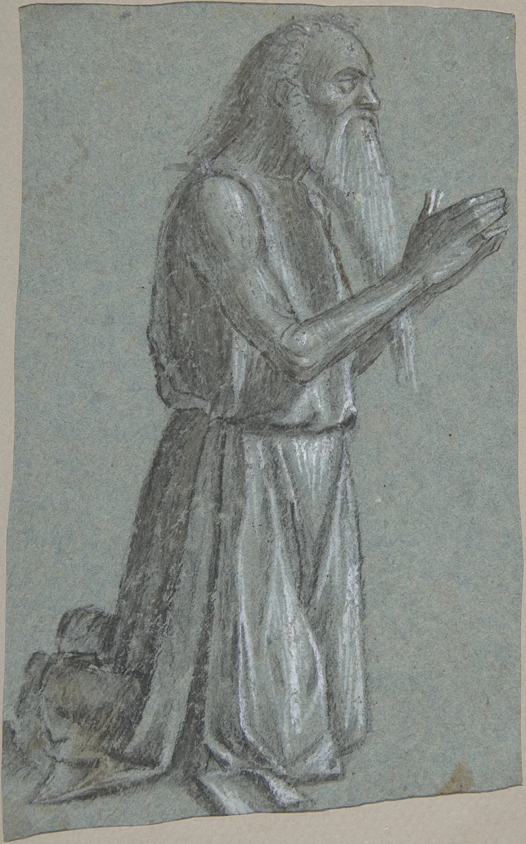 Saint Jerome (recto); Soldier with a Spear (verso) by Vittore Carpaccio, drawing, 1460-1525