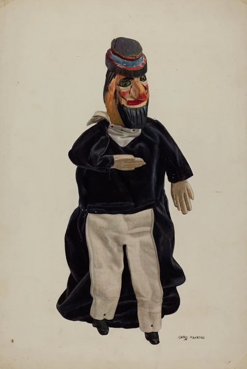 "Barnacle Bill" Puppet by Chris Makrenos, index of american design, 1938