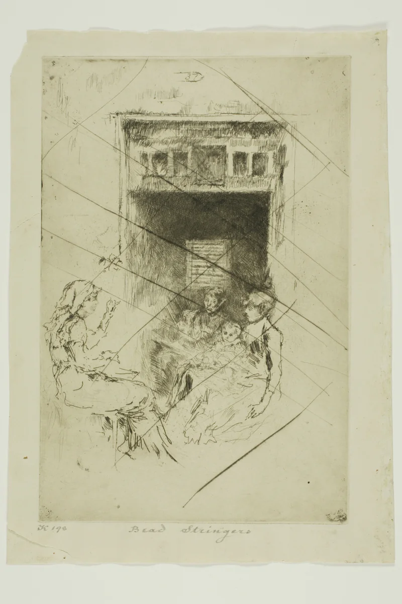 Bead Stringers by James McNeill Whistler, print, 1880