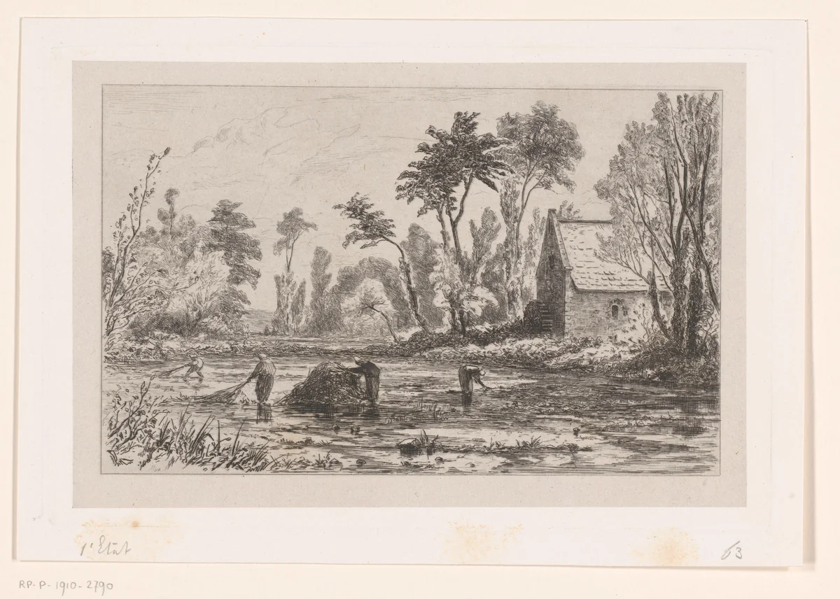 Wieroogst bij Veules by Carel Nicolaas Storm van 's-Gravesande, print, 1873-1874
